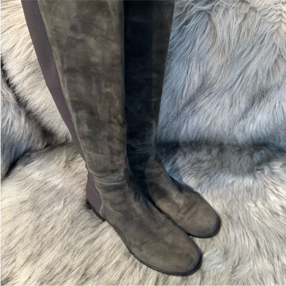 Like new Stuart Weitzman Suede Tall Boots dark grey